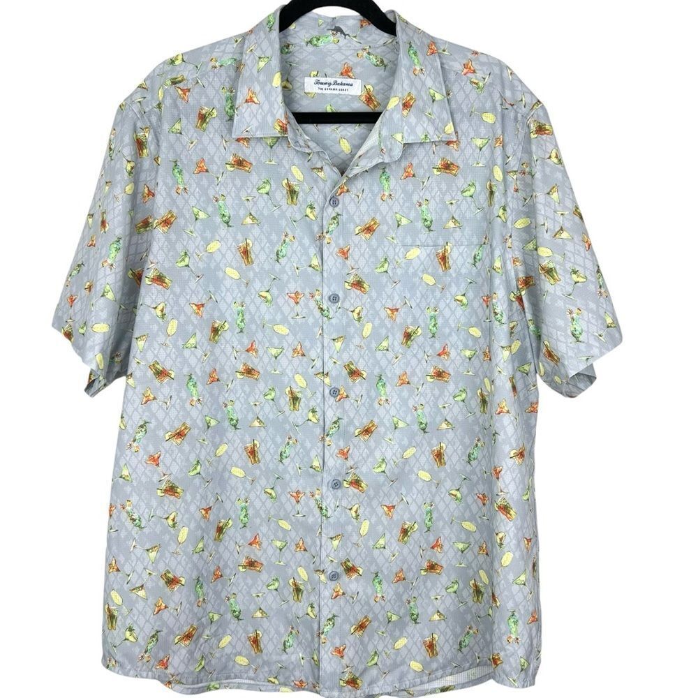 Tommy Bahama Island Zone Hawaiian Shirt XL Cocktail Hour Party